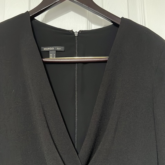 Mango | Long Sleeved Suit Dress with Plunging Neckline - Women's M - Picture 4 of 7